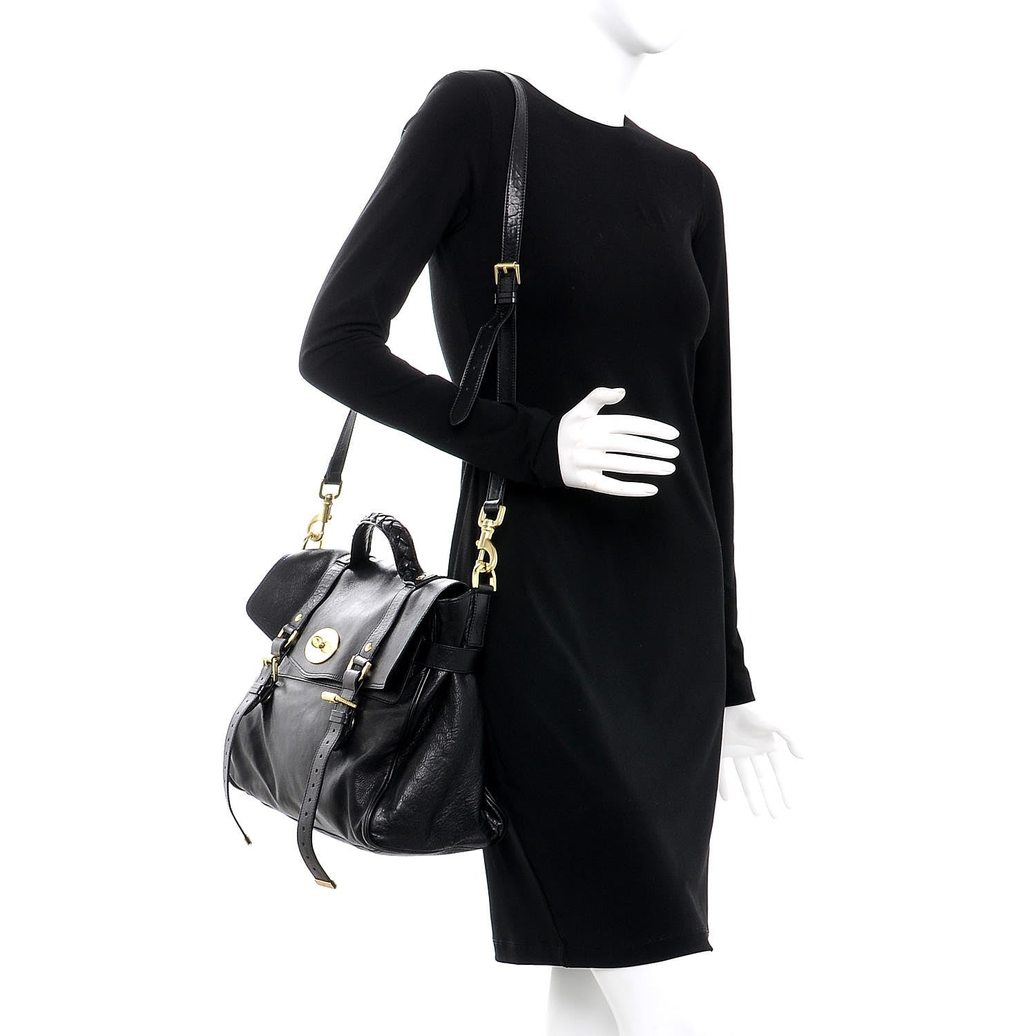 Mulberry Soft Buffalo Oversized Alexa Black 2 of 9