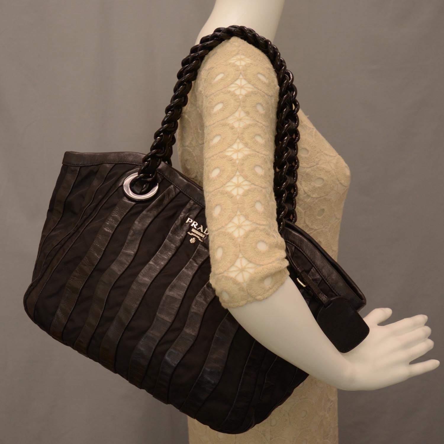 Prada Tessuto Nappa Mordore Tote Black 2 of 9