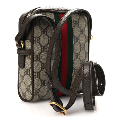 Gucci X BALENCIAGA BB Supreme Monogram Web Mini Ophidia Messenger Beige New Acero 2 of 11