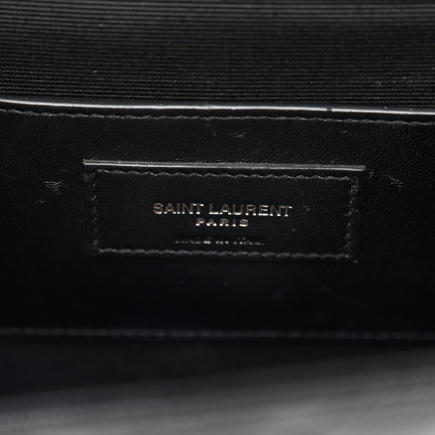 Saint Laurent Grain De Poudre Textured Mixed Matelasse Triquilt Medium Monogram Monochrome Satchel Black 6 of 11