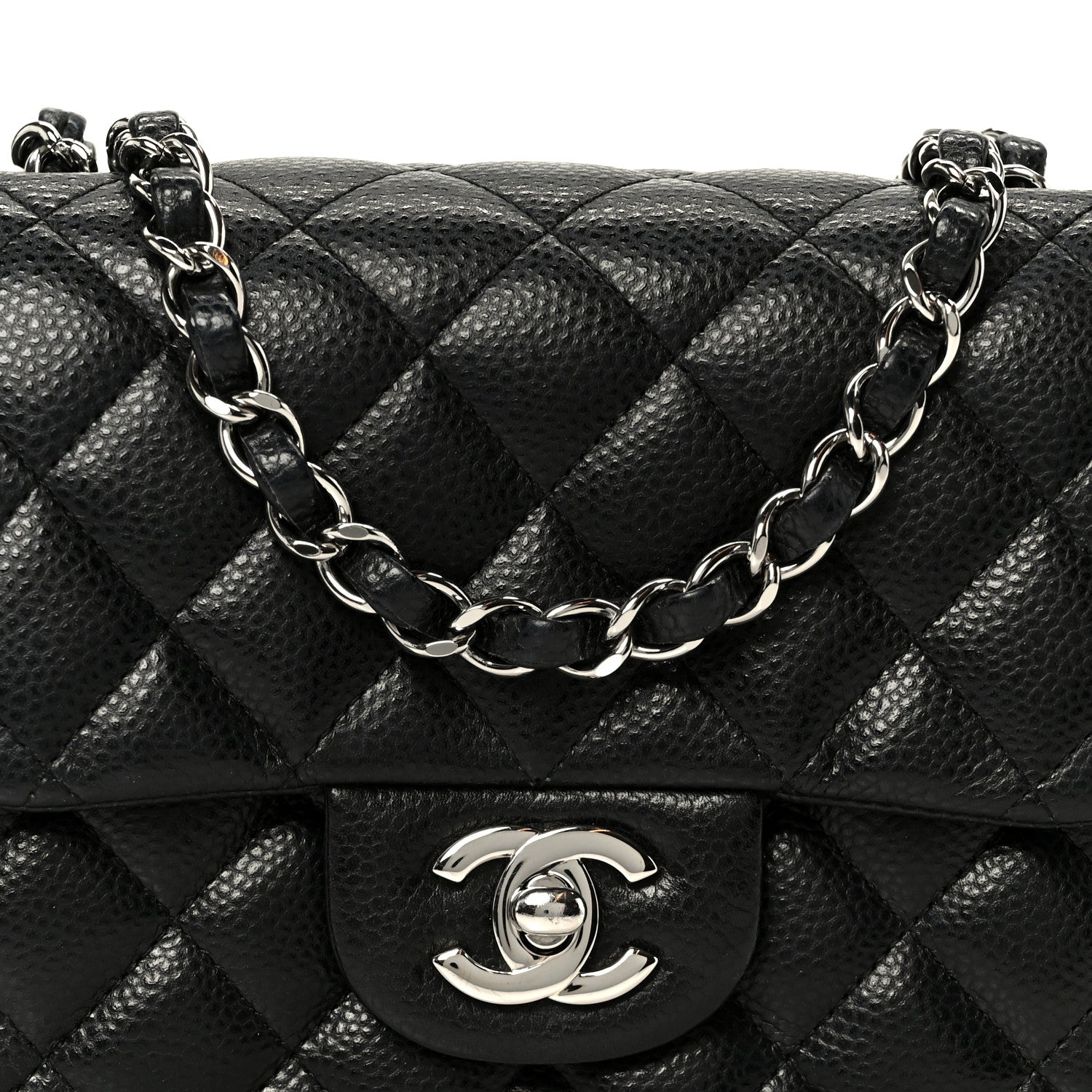 Chanel Caviar Quilted Mini Square Flap Black 9 of 12