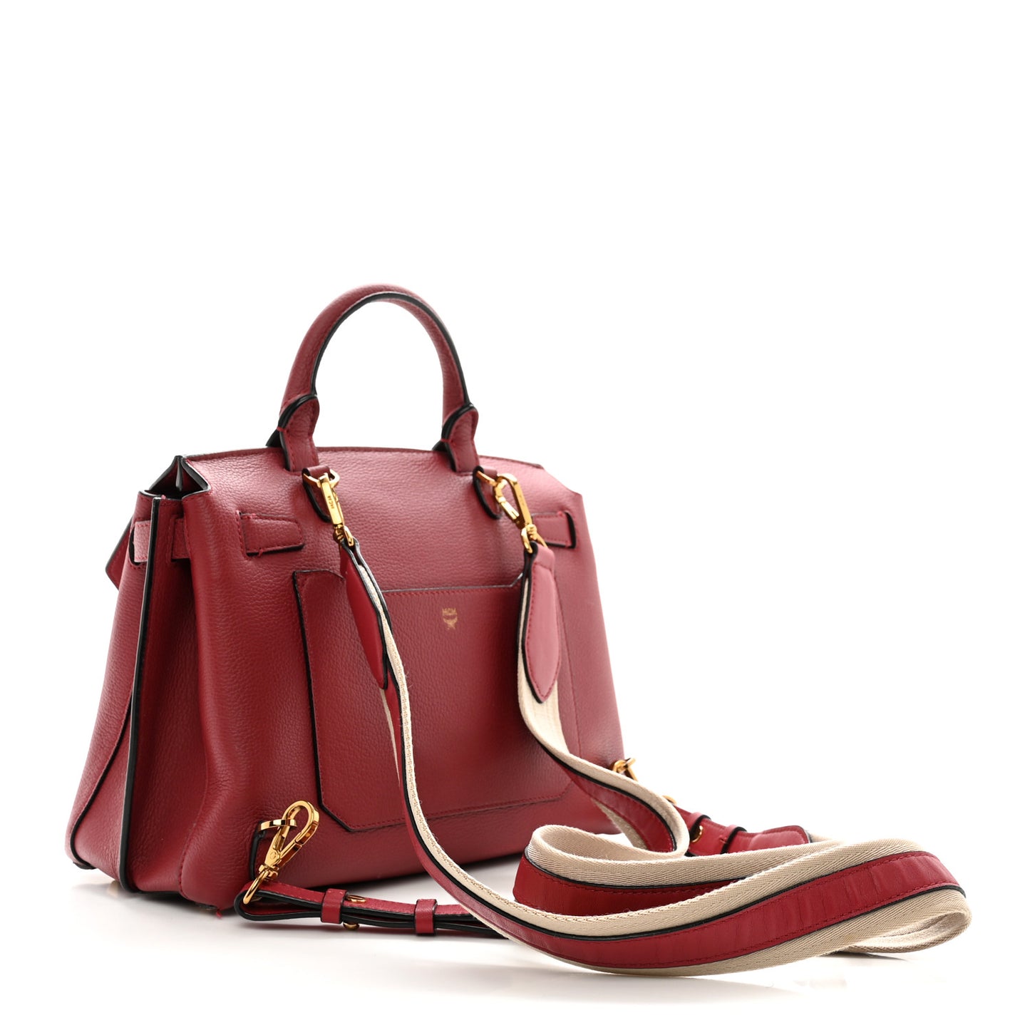 Grained Calfskin Milla Convertible Backpack Scooter Red