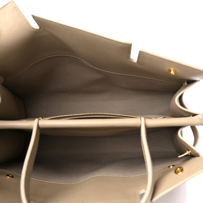 Burberry Grainy Calfskin Medium Title Bag Honey 5 of 15