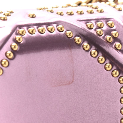 Christian Dior Metallic Calfskin Studded Vertical Diorama Pink 12 of 14