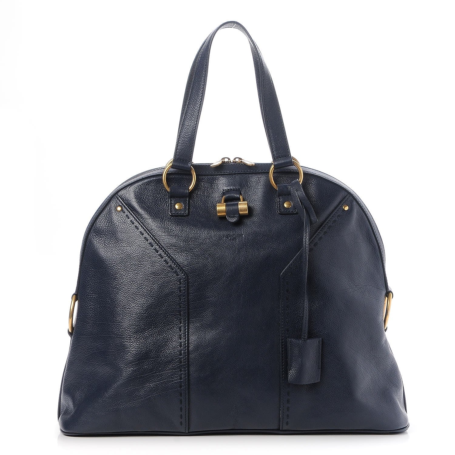 Saint Laurent Calfskin Oversized Muse Navy Blue 1 of 7