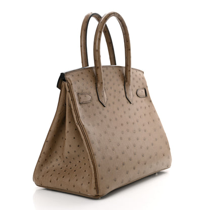 Hermes Ostrich Birkin 30 Mousse 3 of 15