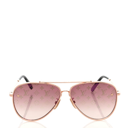 Louis Vuitton Metal Monogram The LV Pilot Sunglasses Z1781U Gradient Pink 2 of 8