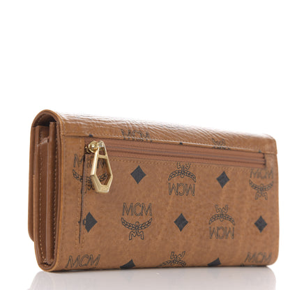 MCM Visetos Heritage Continental Flap Wallet Cognac 3 of 8