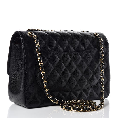 Chanel Caviar Quilted Jumbo Double Flap Black 4 of 15