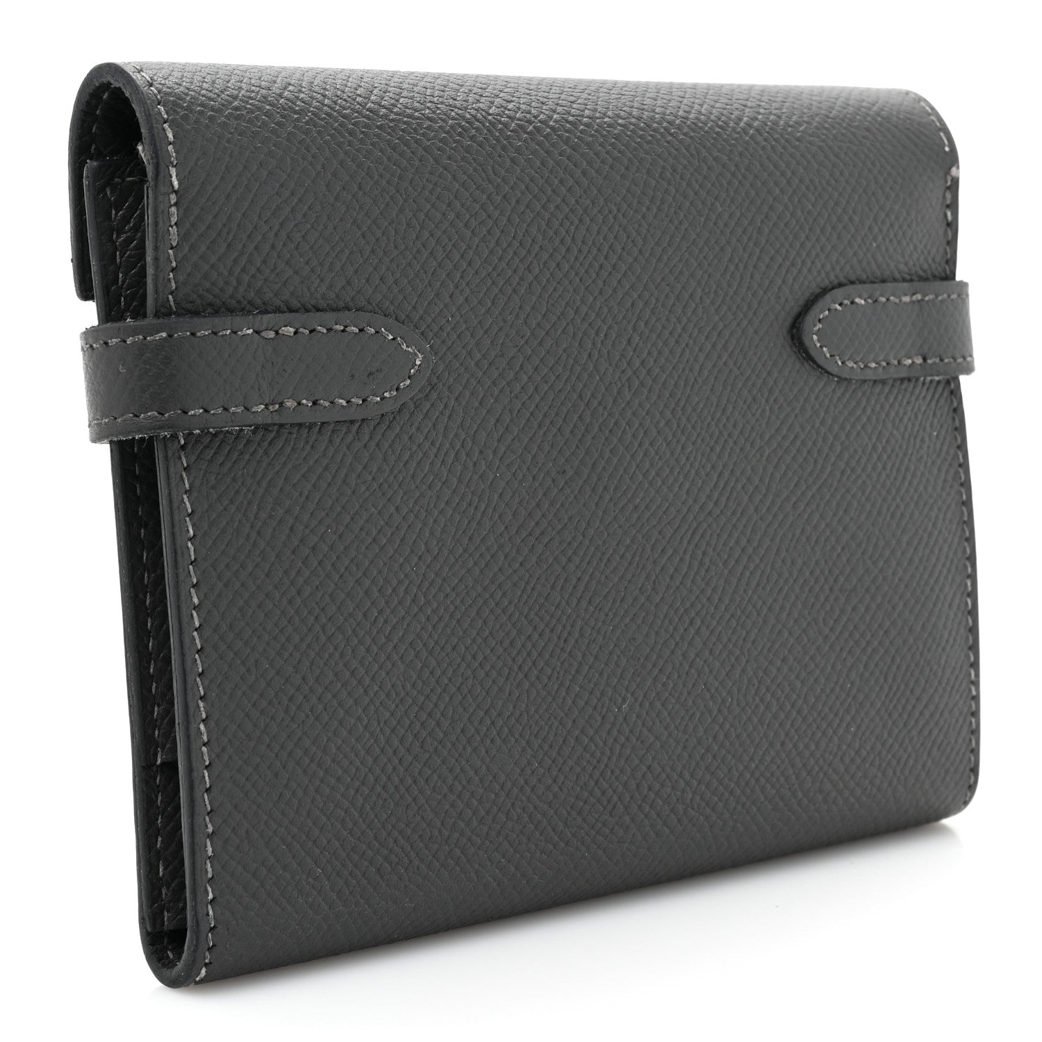 Hermes Courchevel Kelly Compact Wallet Graphite 3 of 12