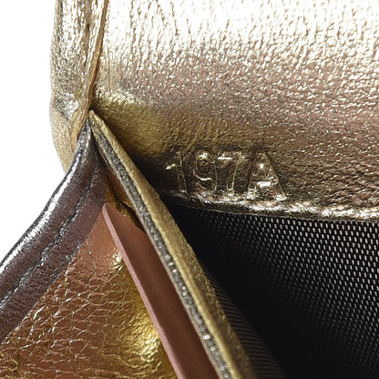 Miu Miu Metallic Nappa Matelasse Wallet Cromo Pirite 8 of 10