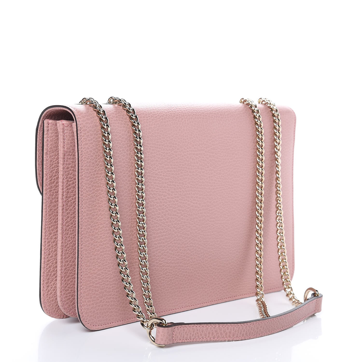 Gucci Dollar Calfskin Interlocking G Shoulder Bag Soft Pink 3 of 9
