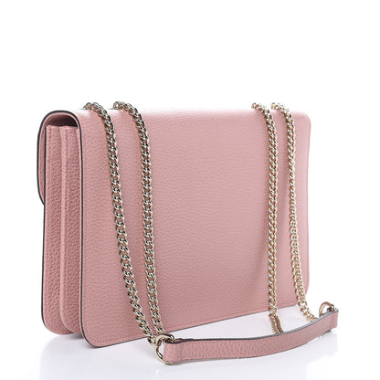 Gucci Dollar Calfskin Interlocking G Shoulder Bag Soft Pink 3 of 9