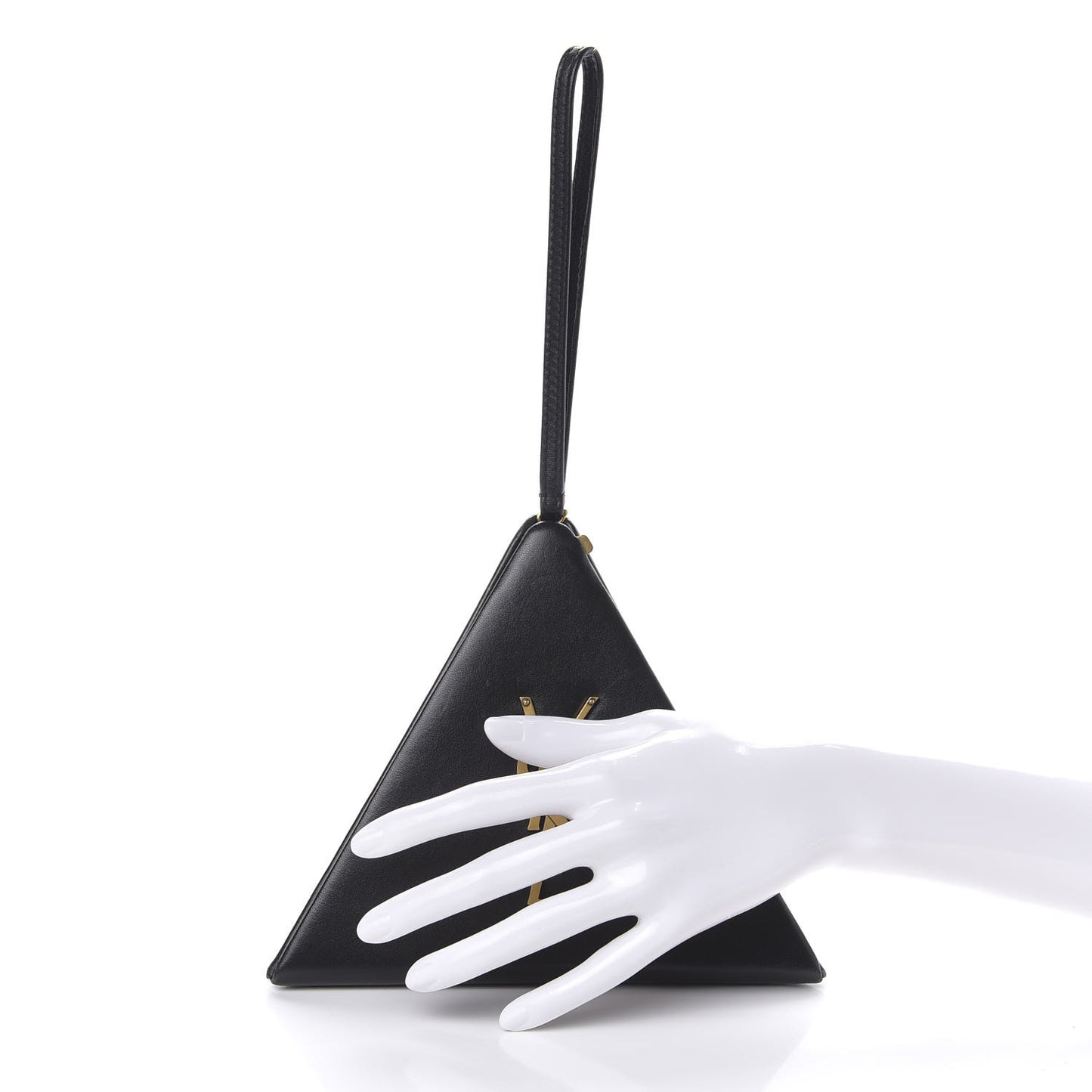 Lambskin Pyramid Clutch Black