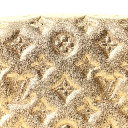 Louis Vuitton Metallic Lambskin Embossed Monogram Pochette Coussin Gold 7 of 9