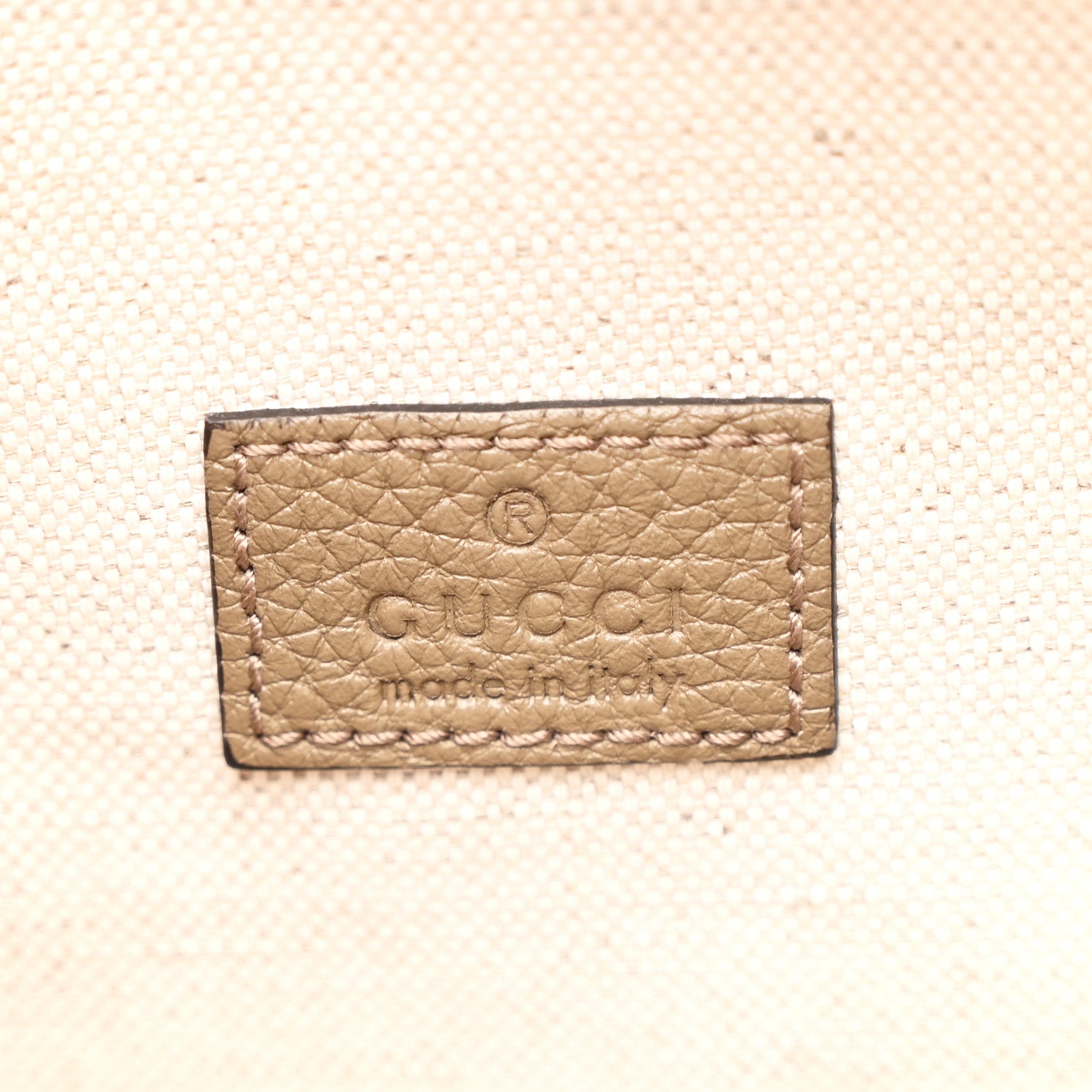 Gucci Piuma Calfskin Jumbo GG Embossed Pocket Belt Bag Good Taupe 6 of 10
