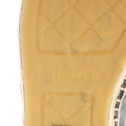Chanel Lambskin CC Espadrilles 38 Black 10 of 11
