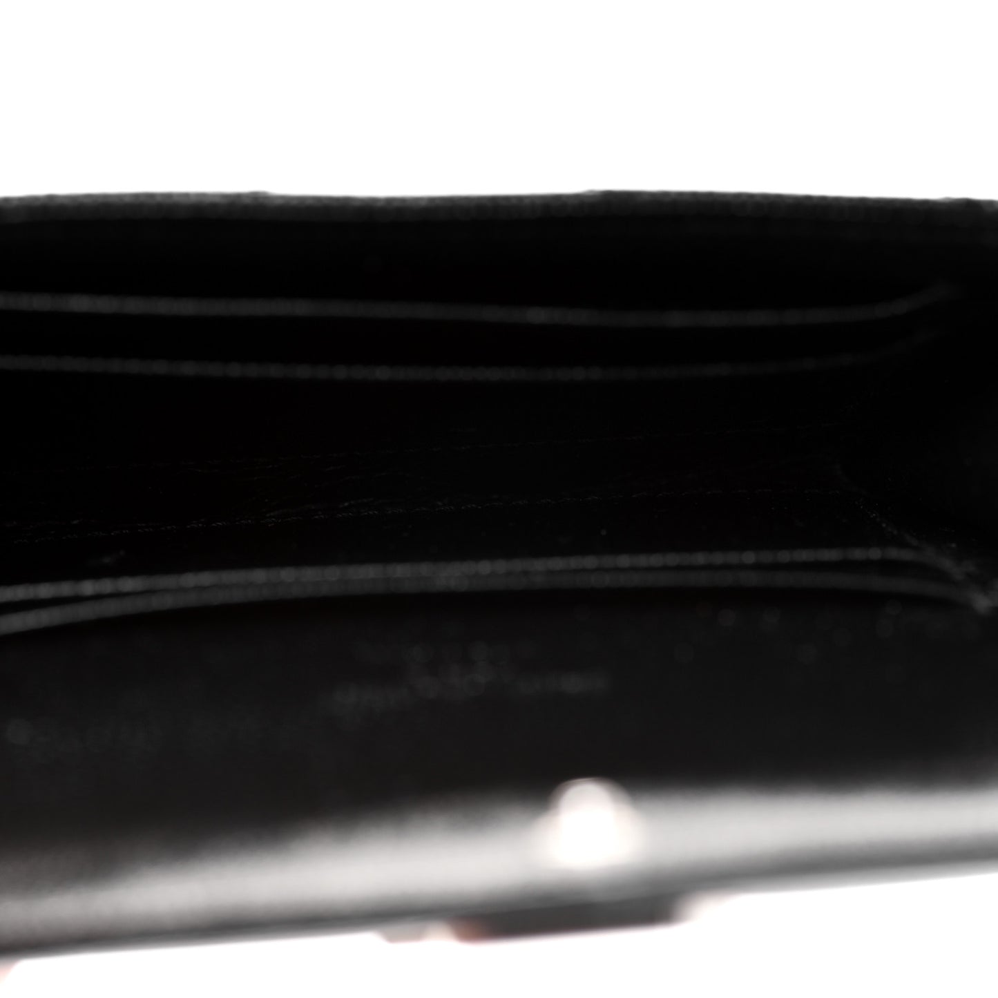 Grain De Poudre Matelasse Chevron Small Monogram Envelope Wallet Black