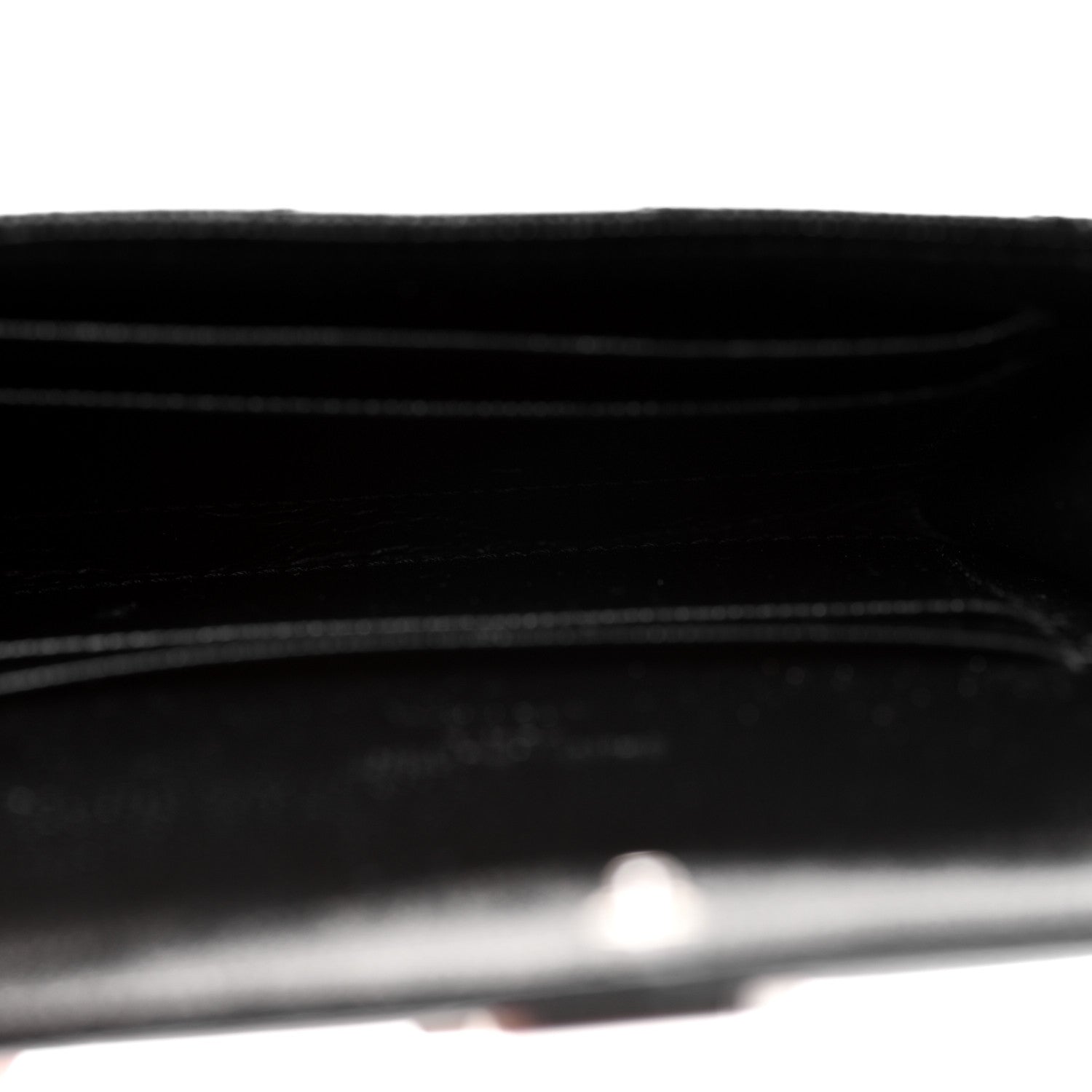 Saint Laurent Grain De Poudre Matelasse Chevron Small Monogram Envelope Wallet Black 5 of 8