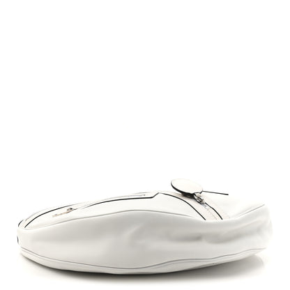 Versace Calfskin Medium Repeat Zip Hobo Optical White 4 of 9