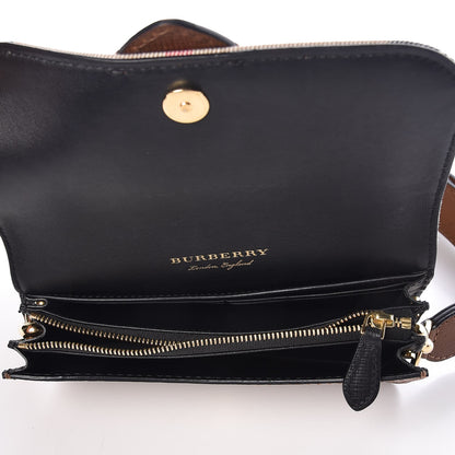Burberry House Check Bridle Calfskin Small Madison Buckle Bag Tan 6 of 10