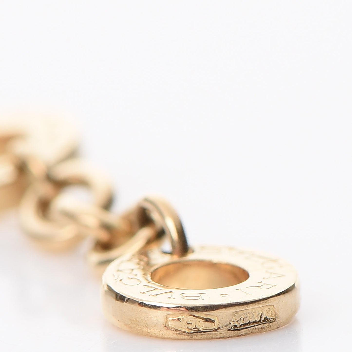 18K Yellow Gold Mother of Pearl Signature Chain Bracelet
