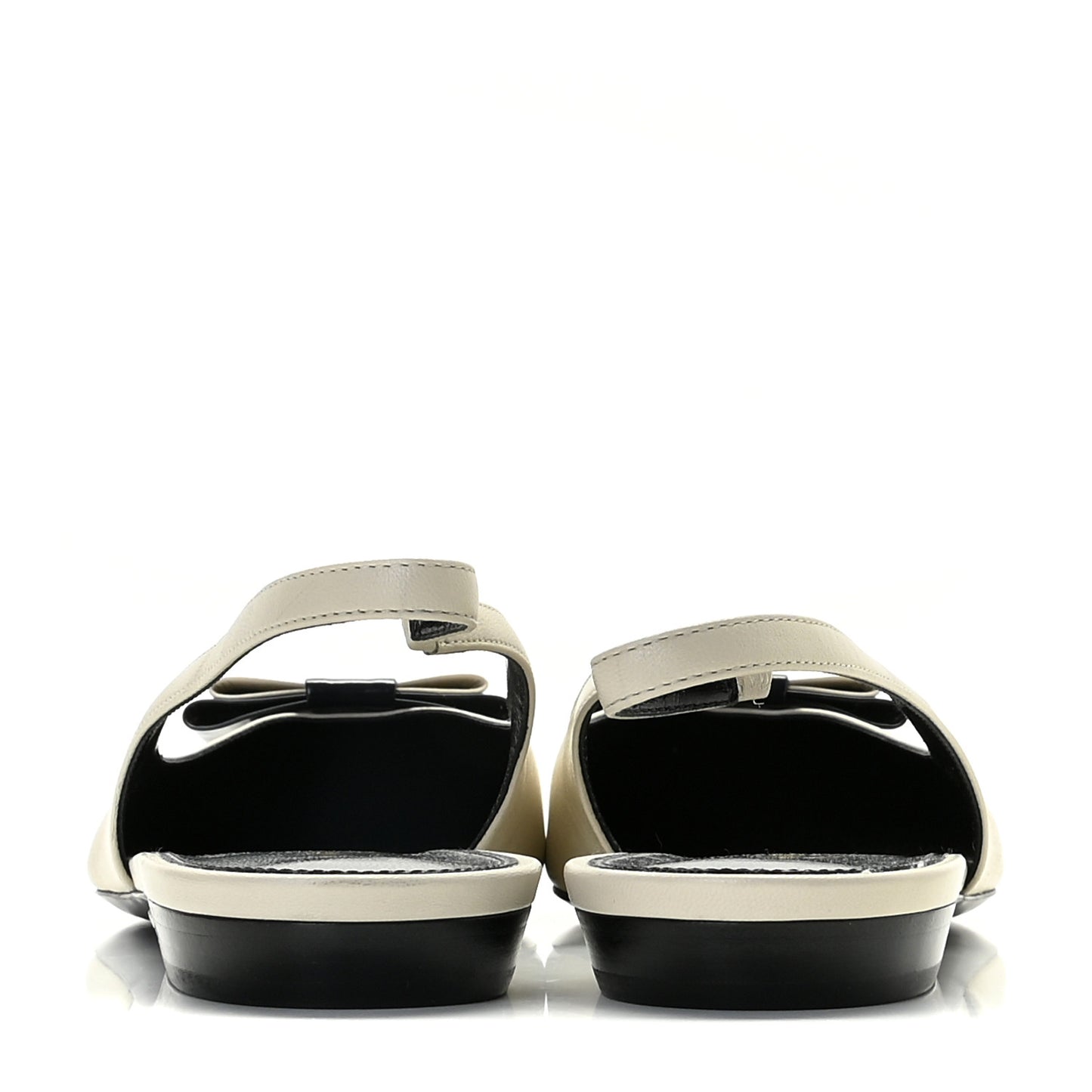Patent Smooth Lambskin Anais Slingback Flats 39.5 Navy Pearl