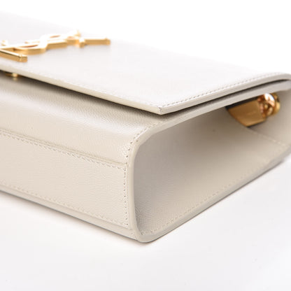 Saint Laurent Grain De Poudre Medium Classic Monogram Kate Satchel Porcellana 6 of 9