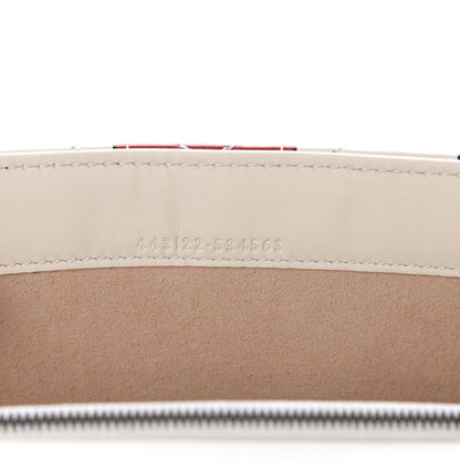 Gucci Calfskin Matelasse Trompe L'Oeil Print Mini GG Marmont Chain Wallet White 10 of 11