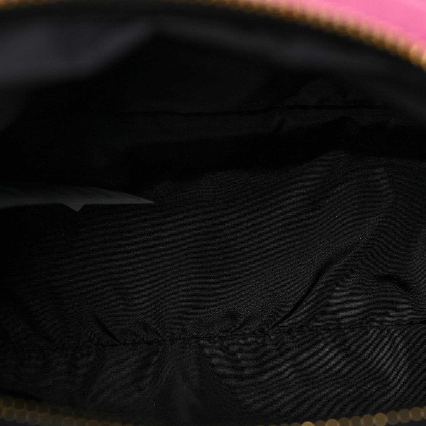 Nylon Tribute Chain Crossbody Shoulder Bag Dark Pink Black