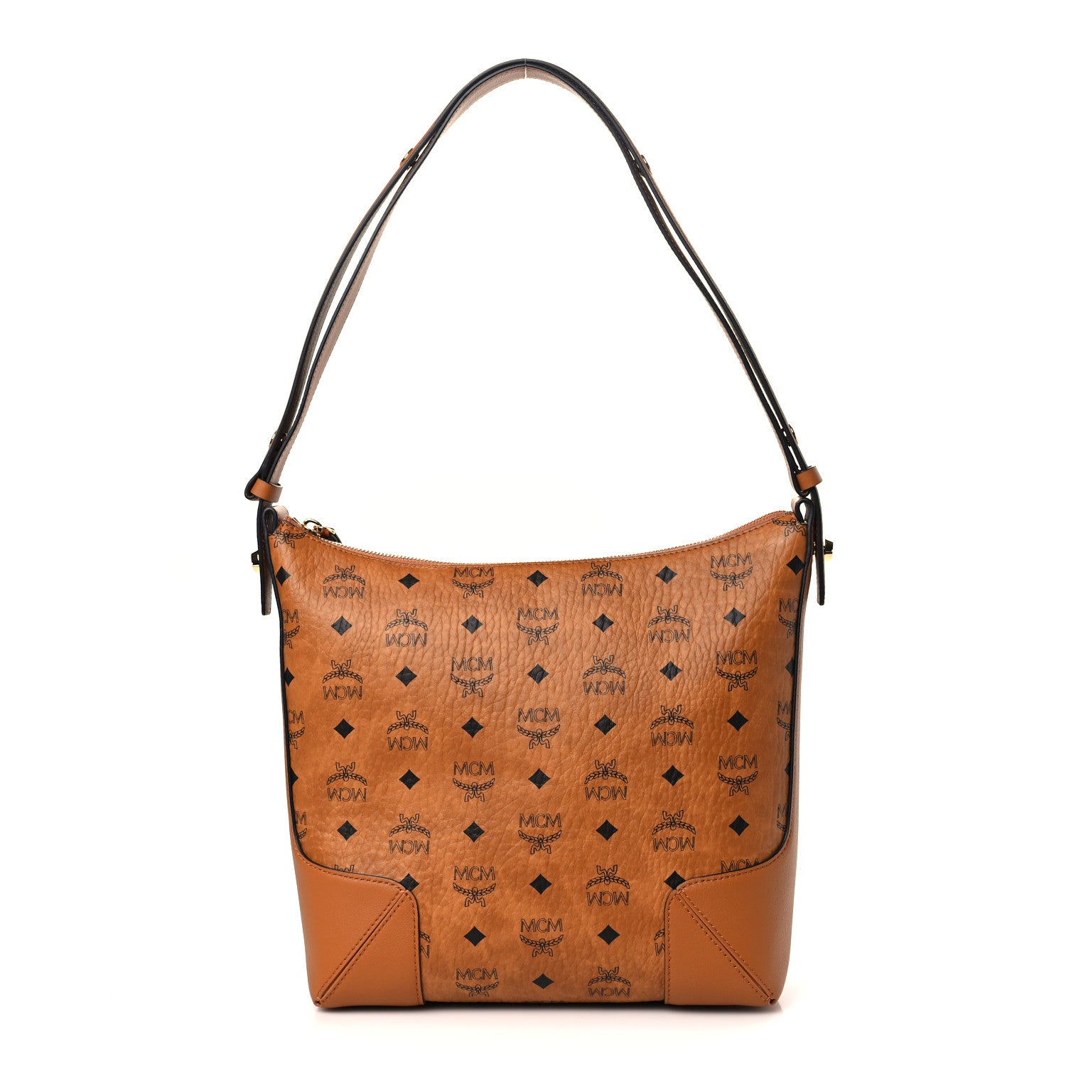 MCM Visetos Medium Klara Hobo Cognac 1 of 8