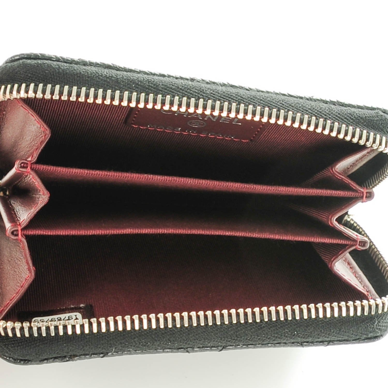 Chanel Caviar Quilted Zip Coin Purse Black 5 of 7
