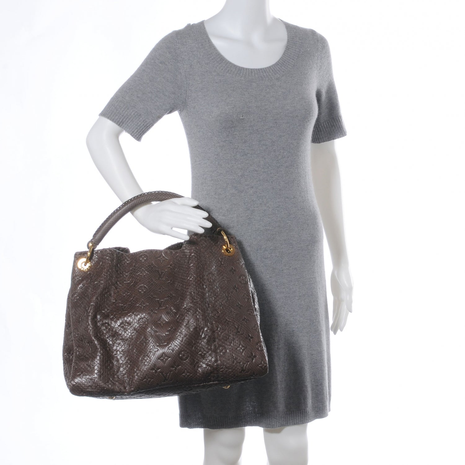 Louis Vuitton Python Embossed Monogram Artsy MM Gris 2 of 7