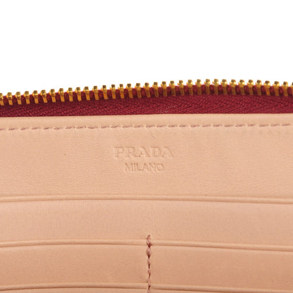 Prada Vitello Shine Zip Around Wallet Rubino 7 of 8