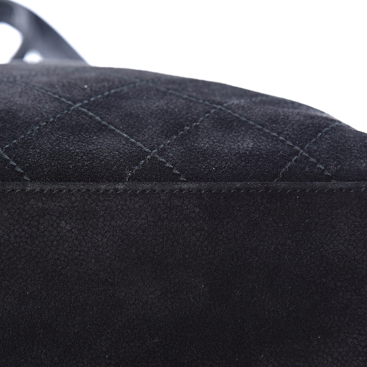Iridescent Caviar Quilted Tote Black