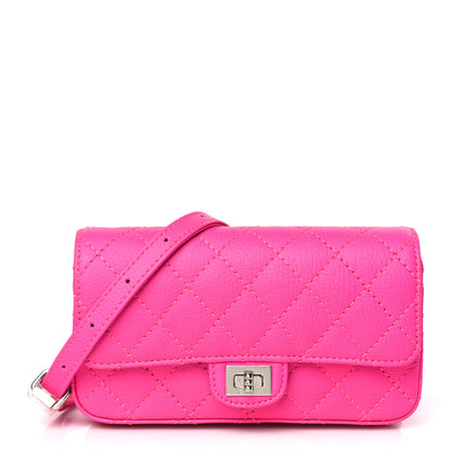 Chanel Goatskin Quilted 2.55 Reissue Flap Belt Bag Fluorescent Pink 1 of 9
