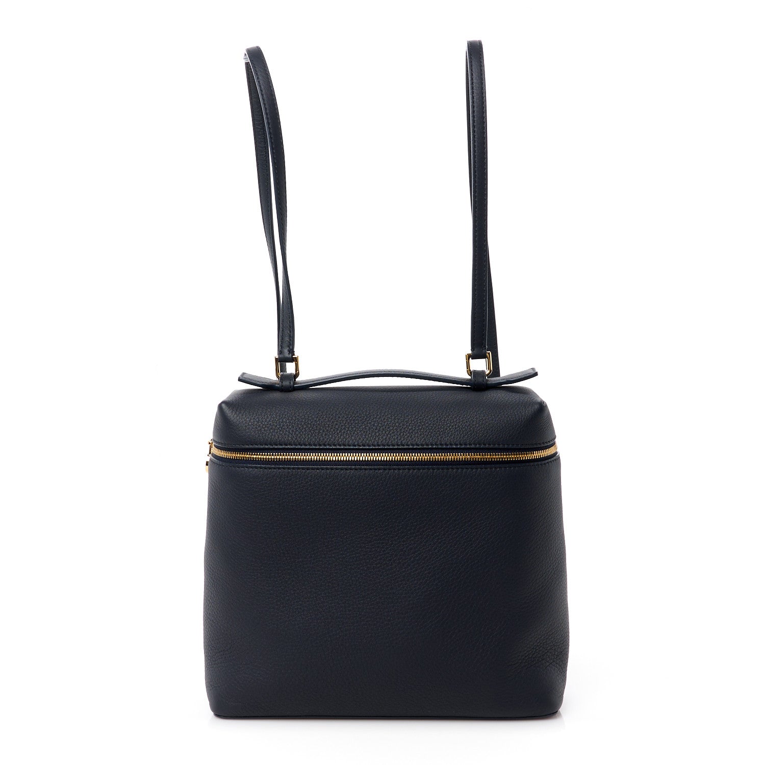 Loro Piana Grained Calfskin L23.5 Extra Pocket Backpack Navy Blue 1 of 9