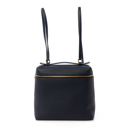 Loro Piana Grained Calfskin L23.5 Extra Pocket Backpack Navy Blue 1 of 9