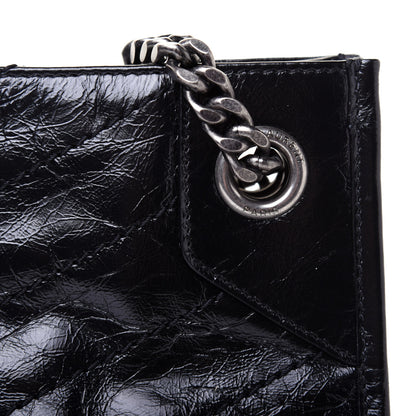 Saint Laurent Crinkled Calfskin Matelasse Monogram Niki Shoulder Bag Black 11 of 11