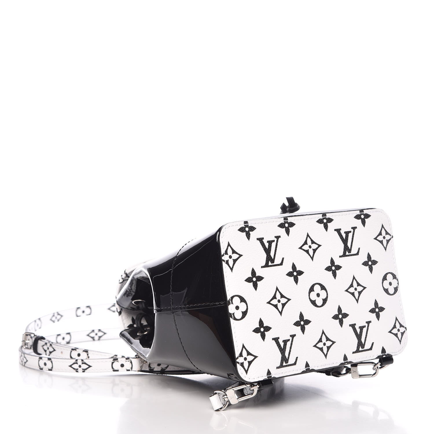 Louis Vuitton Patent Monogram Hot Springs Backpack Black White 4 of 8