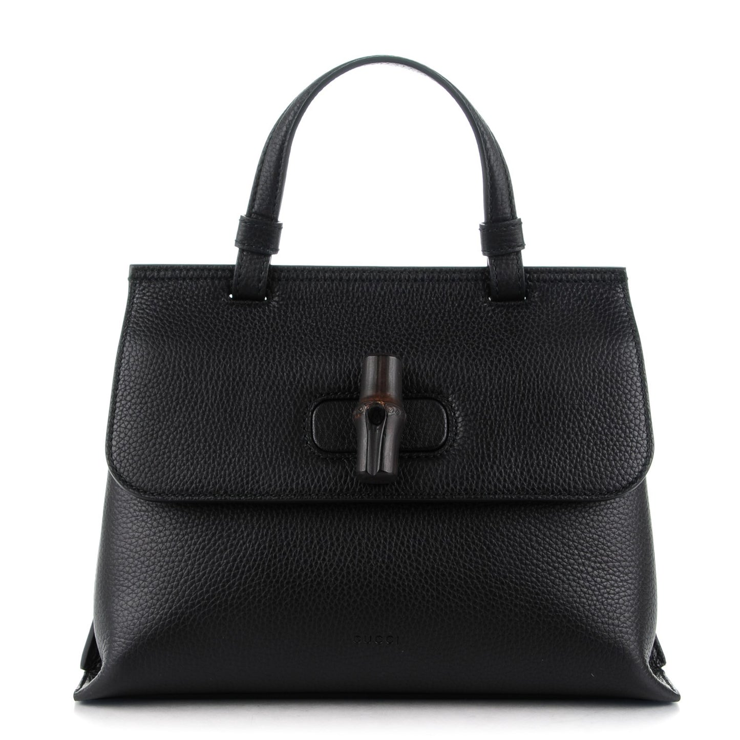 Cellarius Calfskin Small Bamboo Daily Top Handle Bag Black