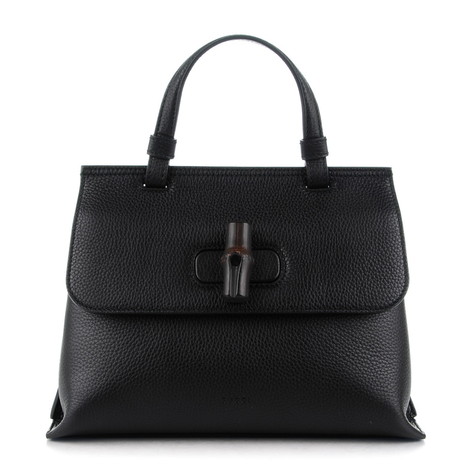 Gucci Cellarius Calfskin Small Bamboo Daily Top Handle Bag Black 1 of 6