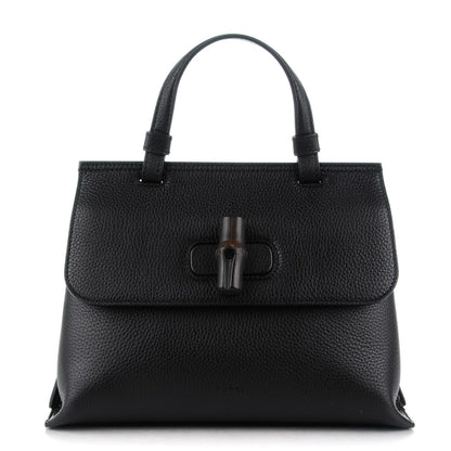 Gucci Cellarius Calfskin Small Bamboo Daily Top Handle Bag Black 1 of 6