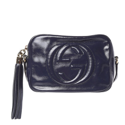 Gucci Vernice Naplack Small Soho Disco Bag Uniform Blue 1 of 14
