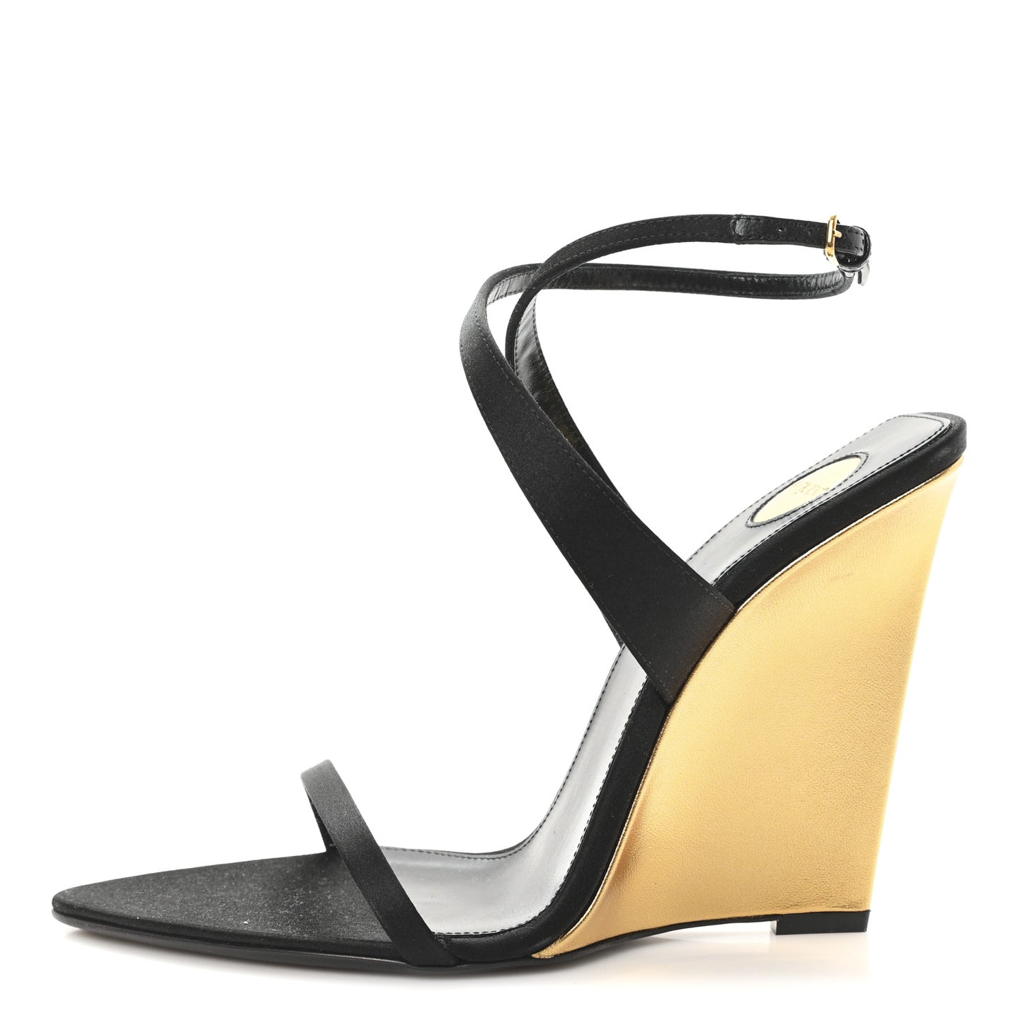 Raso Regale Salome 110 Wedge Sandals 39 Black