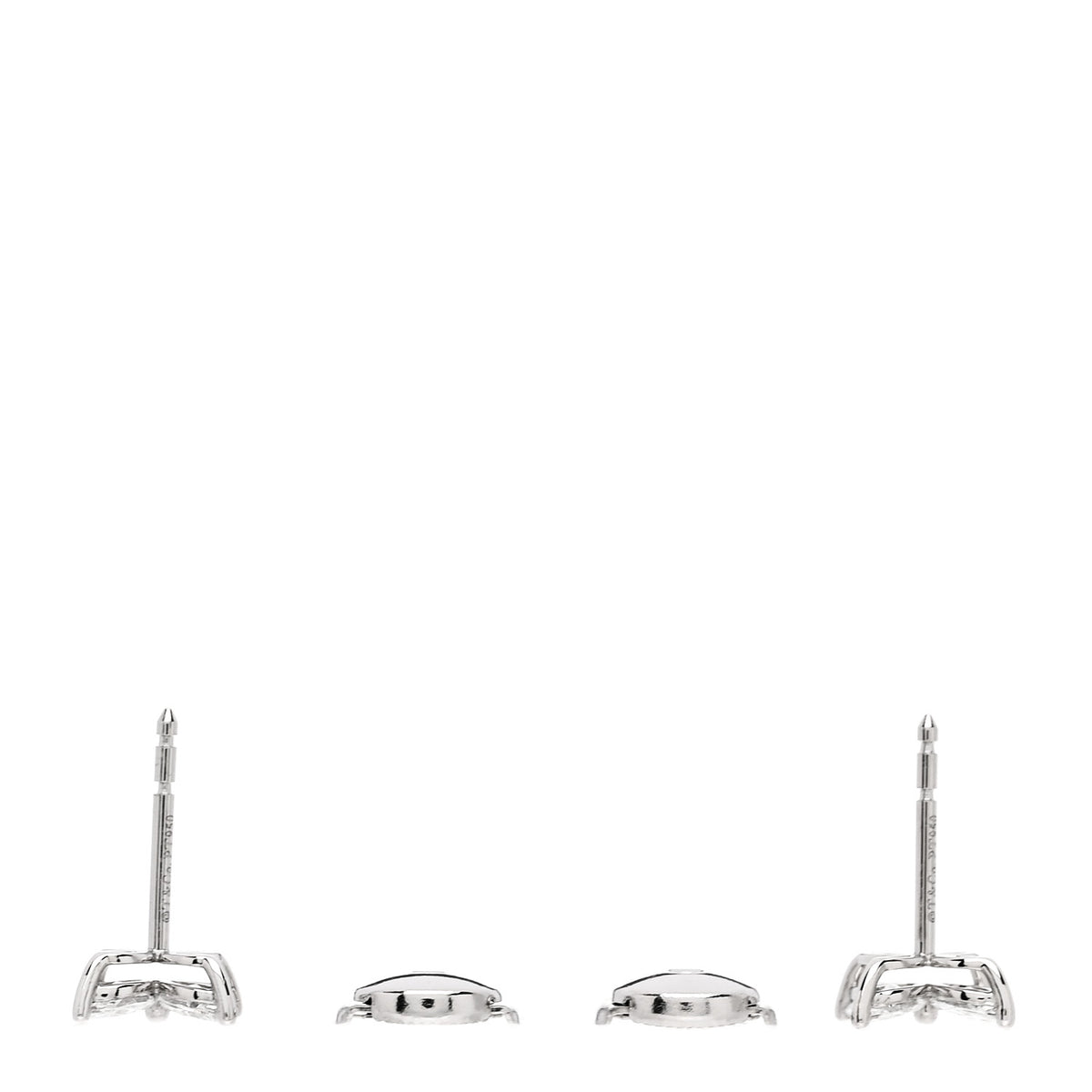 Tiffany Platinum Diamond .64ct Small Victoria Earrings 2 of 5