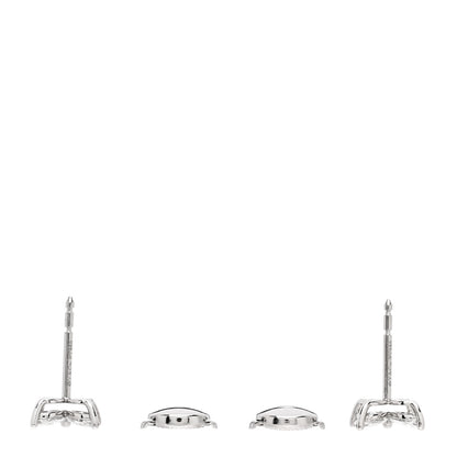 Tiffany Platinum Diamond .64ct Small Victoria Earrings 2 of 5