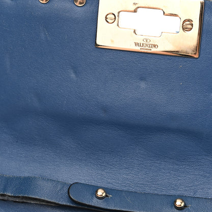 Valentino Garavani Nappa Rockstud Spike Wallet on Chain Pure Blue 13 of 15