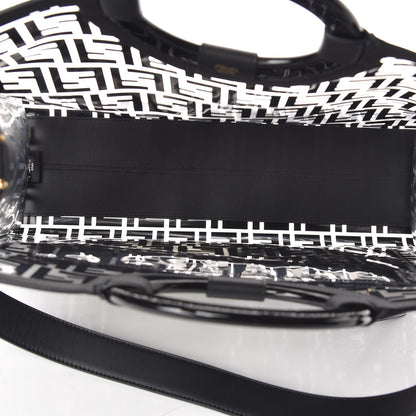 Fendi TPU FF Vitello Century Plexiglass Medium Runaway Shopper Tote Black 6 of 10