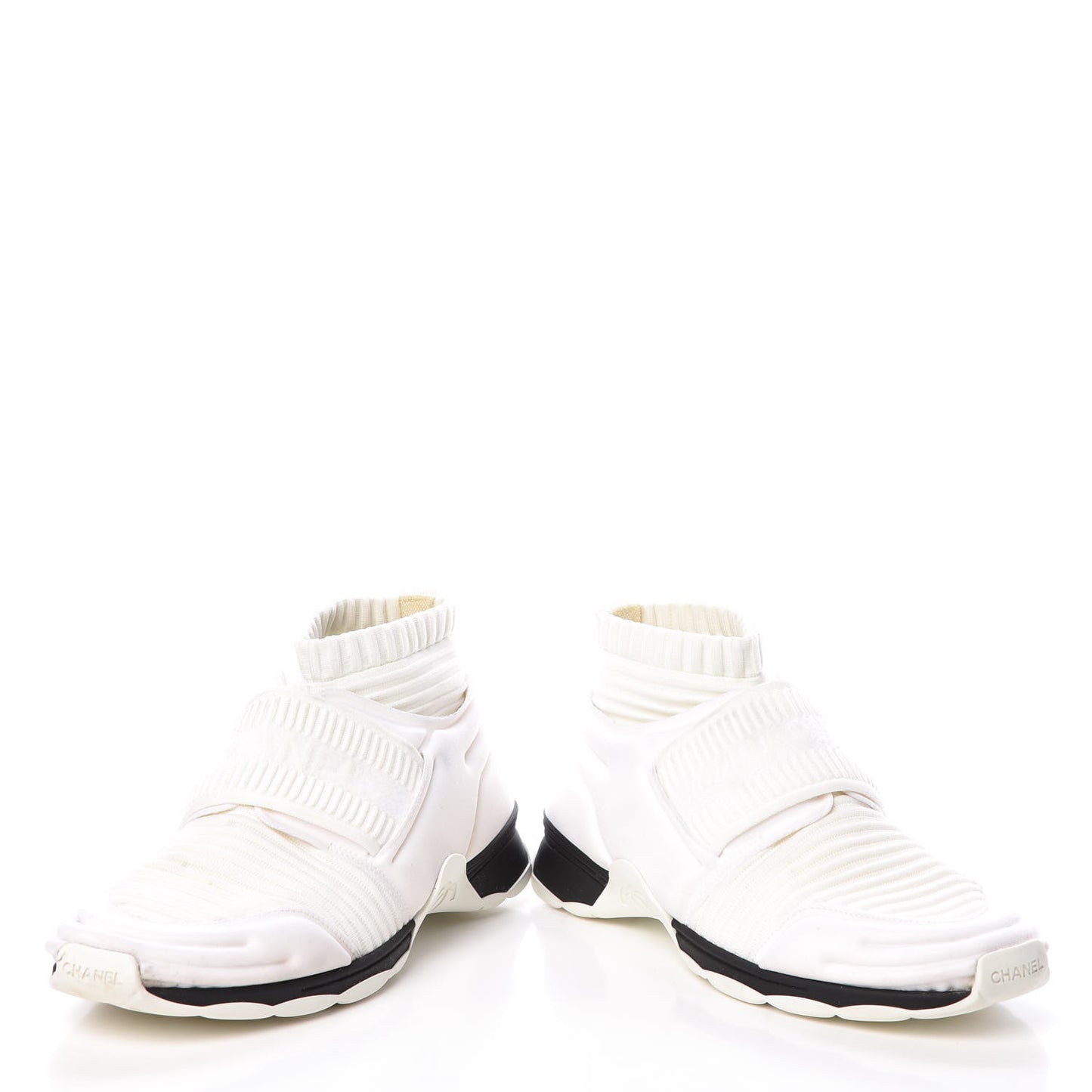 Stretch Fabric CC Sneakers 37.5 White